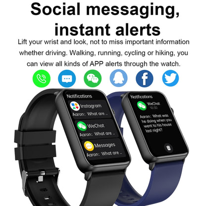 Smart Watch Ring ECG Temperature Heart Rate Blood Pressure Health Bluetooth Talking Watch, Color: Black Silicone by buy2fix