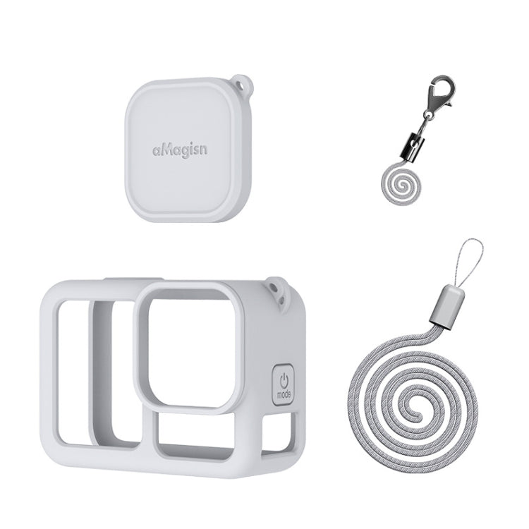 For GoPro HERO13 Black AMagisn Silicone Case Protective Cover(Light Gray) by aMagisn