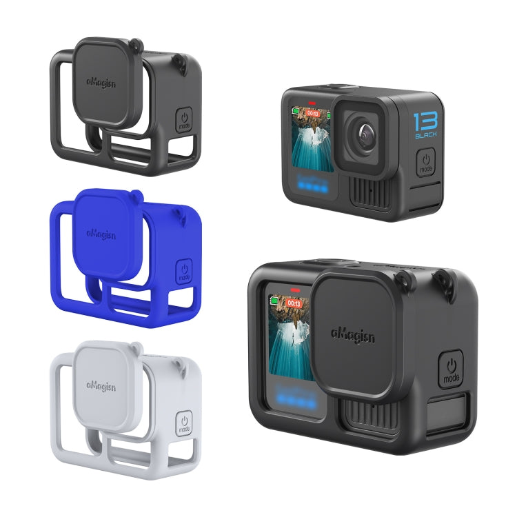 For GoPro HERO13 Black AMagisn Silicone Case Protective Cover(Light Gray) by aMagisn