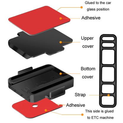 Automotive Removable ETC Slide Bracket Car Anti-Drop Holder, Color: Transparent by buy2fix
