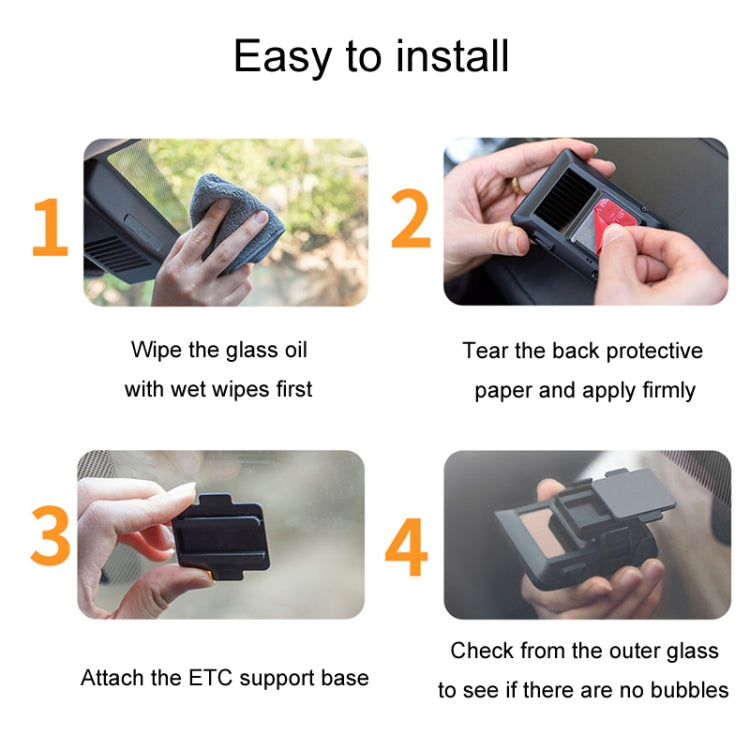 Automotive Removable ETC Slide Bracket Car Anti-Drop Holder, Color: Black by buy2fix