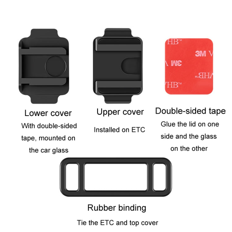 Car Removable Cardless ETC Slide Bracket Automotive Anti-Drop Holder(Black) by buy2fix