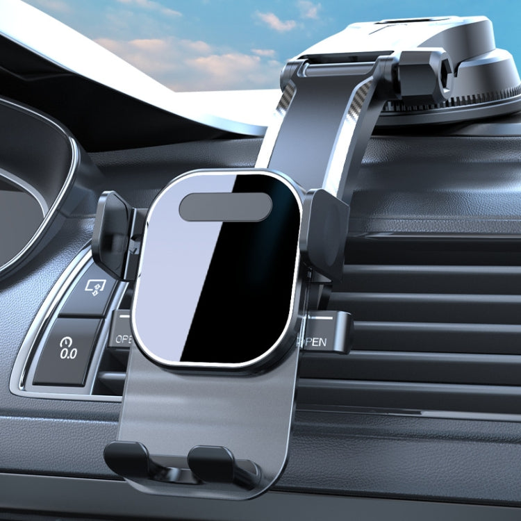 Car Suction Cup Dashboard Automatic Lock Mobile Phone Holder, Style: Glossy Waterfall Base by buy2fix