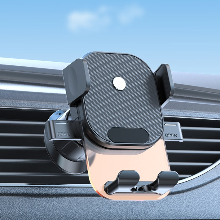 Car Suction Cup Dashboard Automatic Lock Mobile Phone Holder, Style: Orange Air Outlet by buy2fix