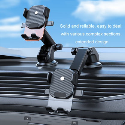 Car Suction Cup Dashboard Automatic Lock Mobile Phone Holder, Style: Black Telescopic by buy2fix