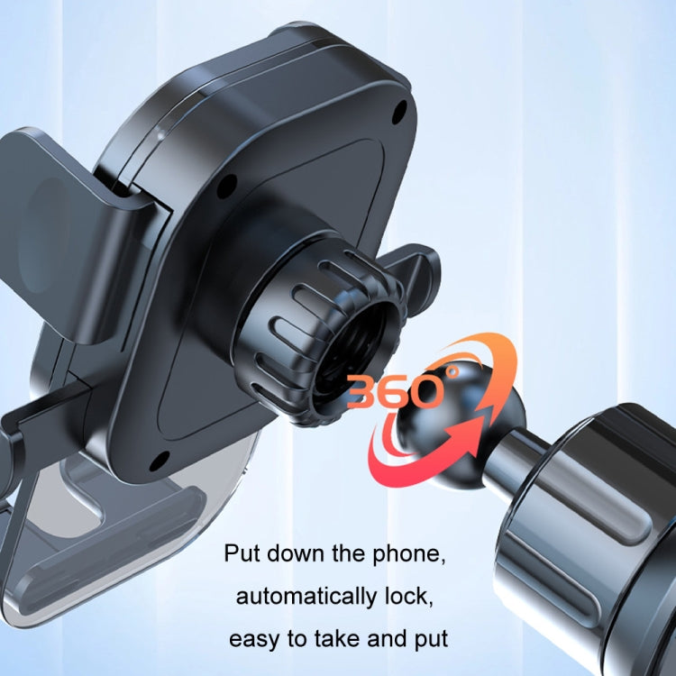 Car Suction Cup Dashboard Automatic Lock Mobile Phone Holder, Style: Glossy Telescopic Base by buy2fix