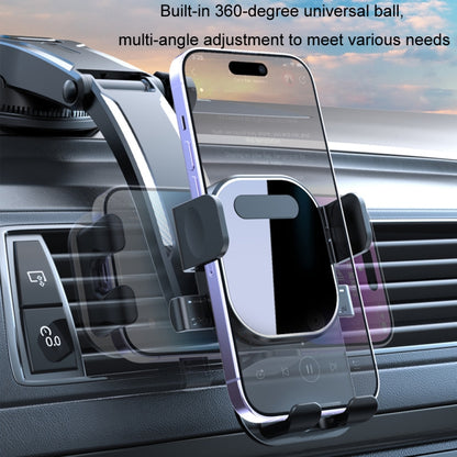 Car Suction Cup Dashboard Automatic Lock Mobile Phone Holder, Style: Glossy Telescopic Base by buy2fix