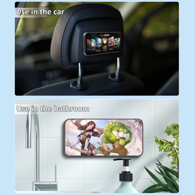 Magnetic Wall Sticker Phone Holder Car Kitchen Bathroom Phone Stand(Black) - Shower & Wall Mounts by buy2fix | Online Shopping UK | buy2fix