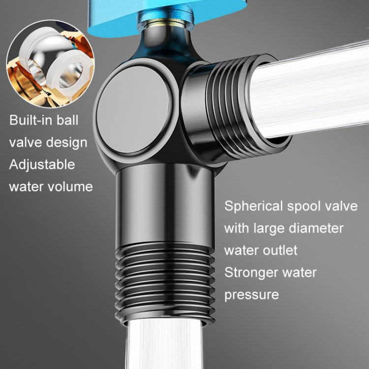 Copper High Flow 4-point Ball Valve Hot Cold Water Gas Water Heater Full Open Triangle Valve, Color: Gray Red Label Hot Water - Water Heaters Parts by buy2fix | Online Shopping UK | buy2fix