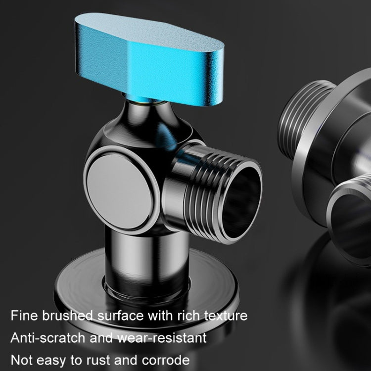 Copper High Flow 4-point Ball Valve Hot Cold Water Gas Water Heater Full Open Triangle Valve, Color: Electroplated Blue Label Cold Water - Water Heaters Parts by buy2fix | Online Shopping UK | buy2fix