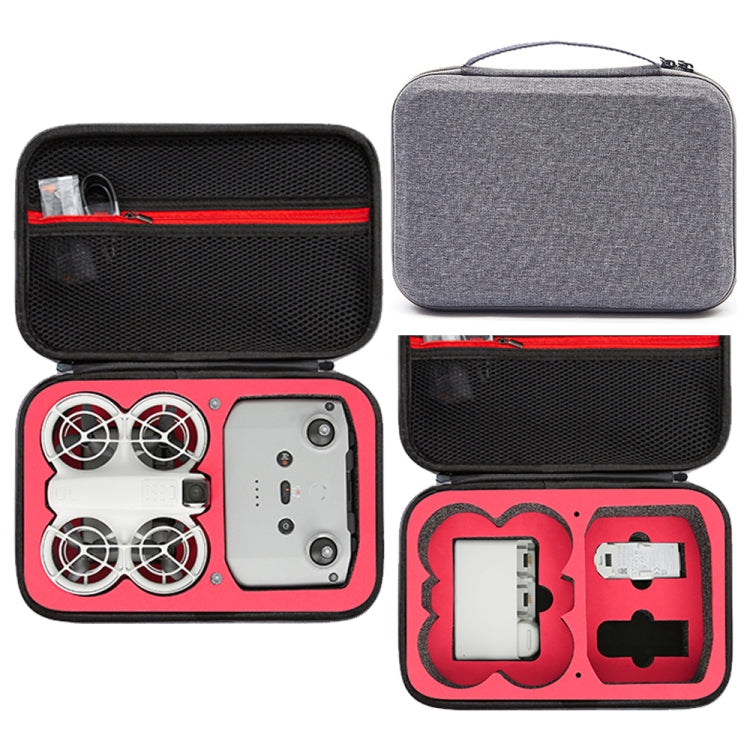 For DJI Neo Fly More Combo Carrying Case Handbag Protective Box(Gray + Red Inner) by buy2fix