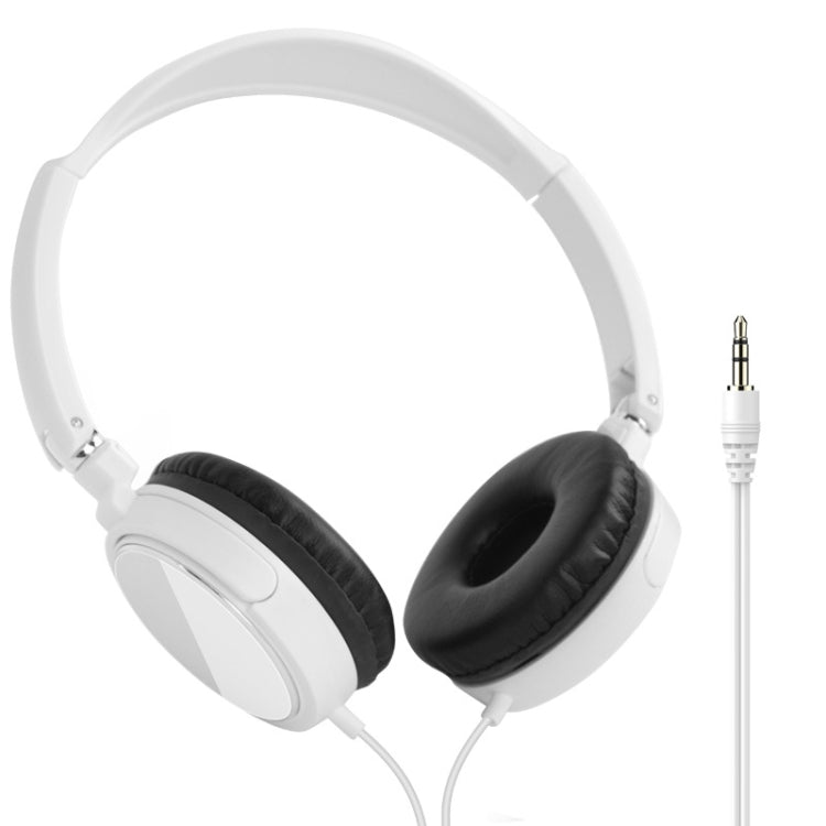 JTY-071 3.5mm Wired Headphones Foldable Music Piano Headsets Without Mic White by buy2fix