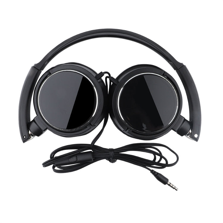 JTY-071 3.5mm Wired Headphones Foldable Music Piano Headsets With Mic Black by buy2fix