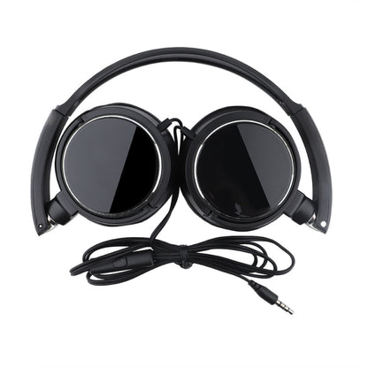 JTY-071 3.5mm Wired Headphones Foldable Music Piano Headsets With Mic Black by buy2fix