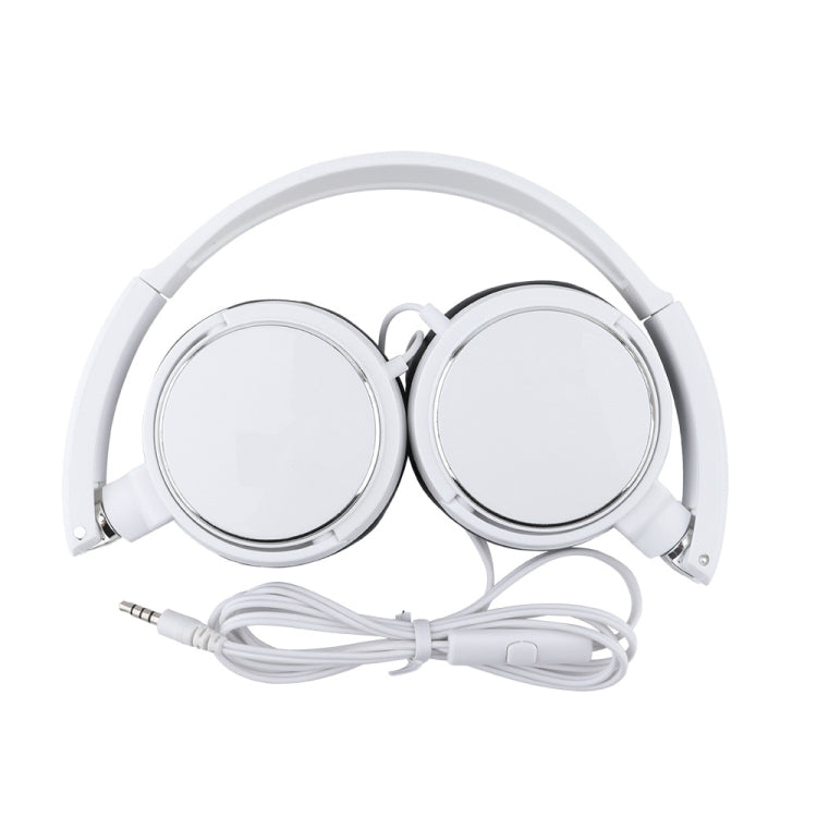 JTY-071 3.5mm Wired Headphones Foldable Music Piano Headsets With Mic White by buy2fix