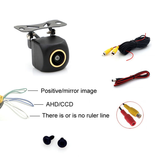 Car Universal HD Night Vision Rear View Reversing Three-Control Fisheye Camera, Style: AHD720P Plug-in by buy2fix