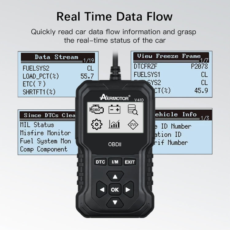 AERMOTOR Car Fault Diagnostic Instrument ELM327 Engine Fault Detection Tool(V410) - Electronic Test by AERMOTOR | Online Shopping UK | buy2fix