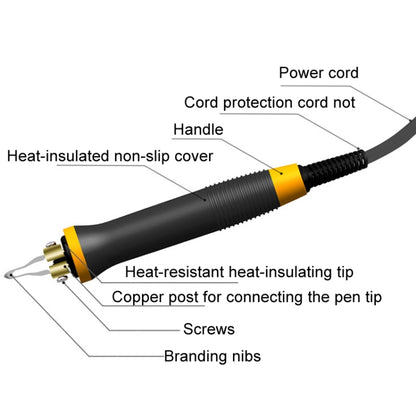 Wood Burning Pen Gourd Branding Tool Wood Panel Branding Machine UK Plug - Electric Soldering Iron by buy2fix | Online Shopping UK | buy2fix