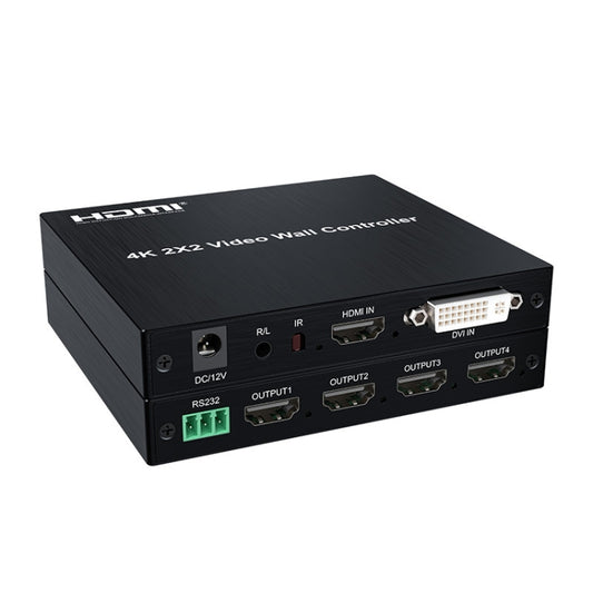 4K 2x2 HDMI Video HD Splice Support HDMI / DVI Input 4CH HDMI Output EU Plug by buy2fix