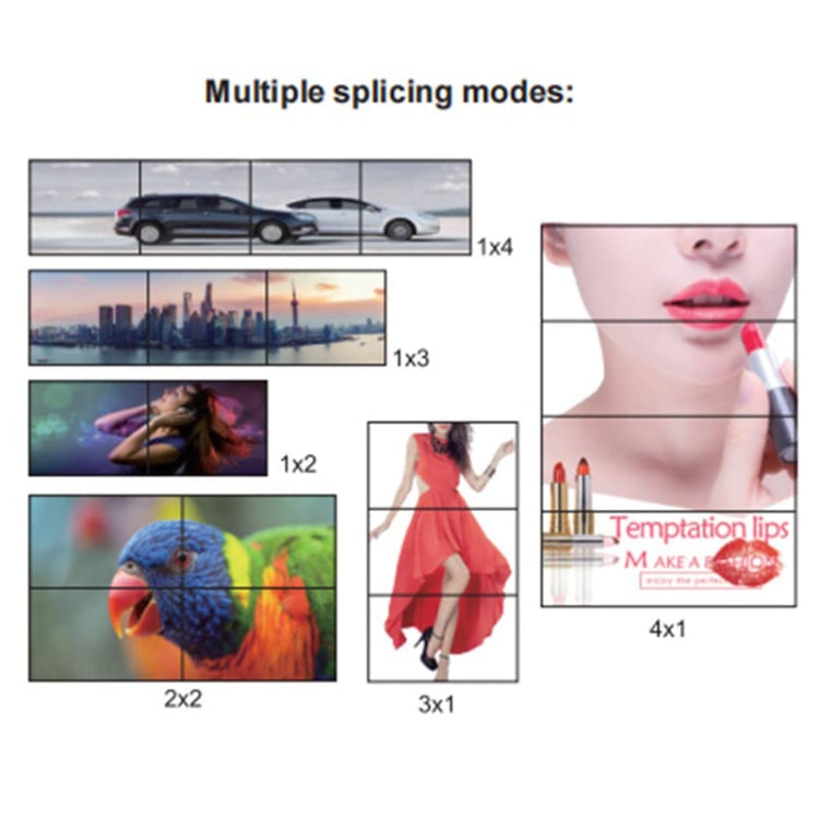 4K 2x2 HDMI Video HD Splice Support HDMI / DVI Input 4CH HDMI Output EU Plug by buy2fix