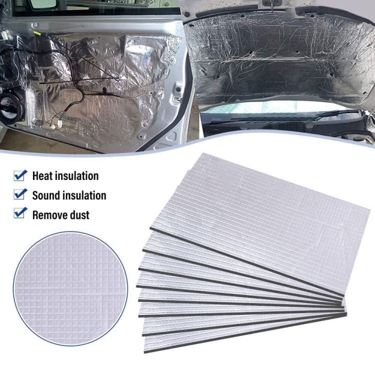 400x250x10mm Car Thick Aluminum Foil Hood Heat And Sound Insulation Pad by buy2fix