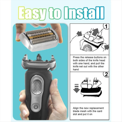 For Braun Series 9 Pro Electric Shaver 94M Blade Gold Mesh Cover, Style: With Words(Plastic Seal) - Shavers Parts by buy2fix | Online Shopping UK | buy2fix