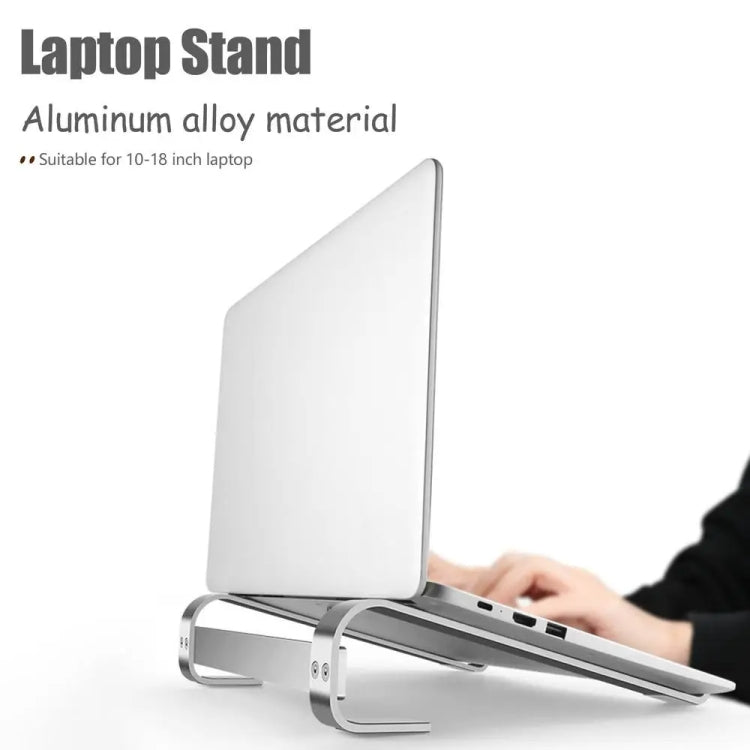 Aluminum Alloy Desktop Laptop Stand(Black) by buy2fix