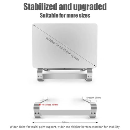 Aluminum Alloy Desktop Laptop Stand(Silver) by buy2fix