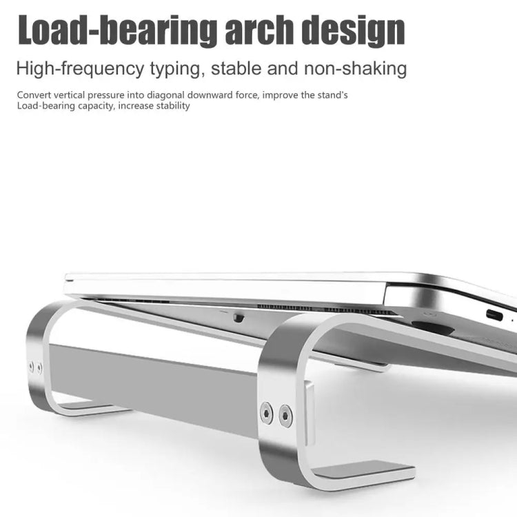 Aluminum Alloy Desktop Laptop Stand(Black) by buy2fix