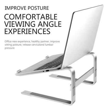 Desktop Aluminum Alloy Heightened Heat Dissipation Laptops Stand(Black) by buy2fix