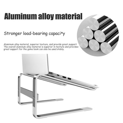 Desktop Aluminum Alloy Heightened Heat Dissipation Laptops Stand(Silver) by buy2fix