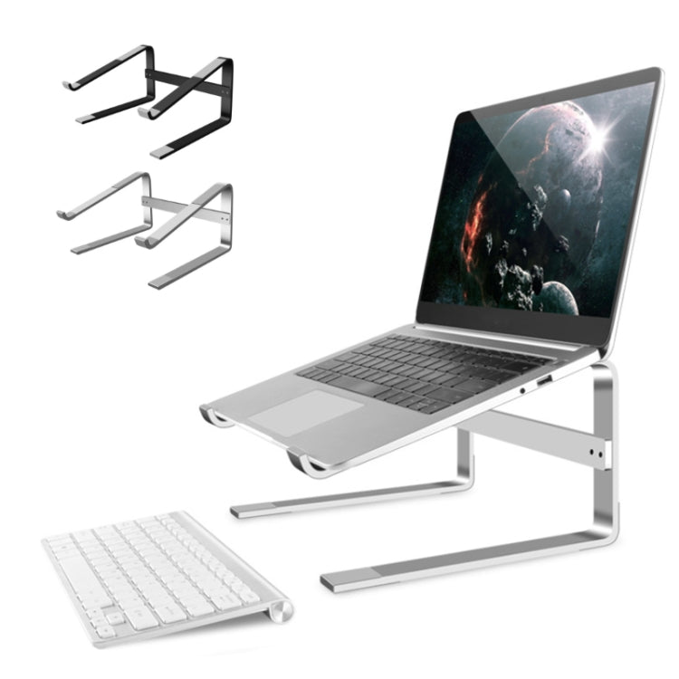 Desktop Aluminum Alloy Heightened Heat Dissipation Laptops Stand(Silver) by buy2fix