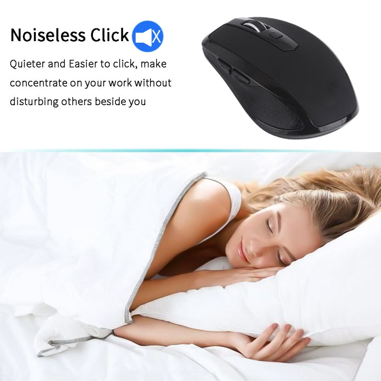6-Keys Type-C/USB-C Laptop Office Game Silent Wireless Mouse(Black) by buy2fix