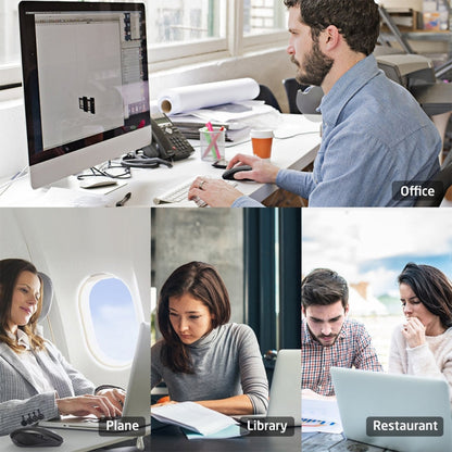 6-Keys Type-C/USB-C Laptop Office Game Silent Wireless Mouse(Black) by buy2fix