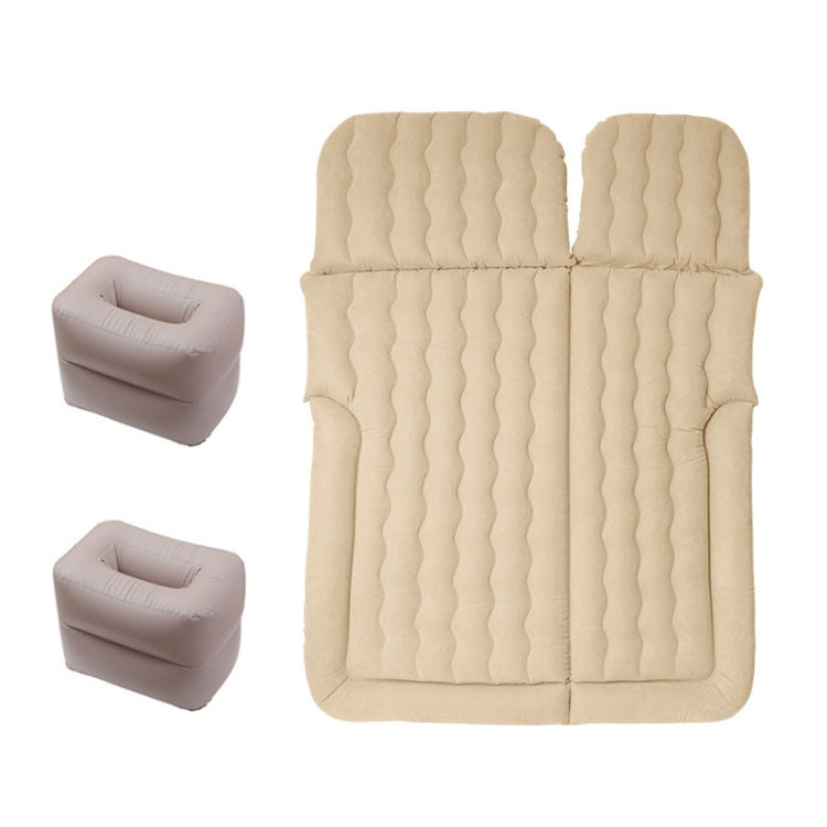 Inflatable Mattress For Car Travel SUV Rear Seat/Trunk, Color: Beige Dual-purpose Square Pier by buy2fix