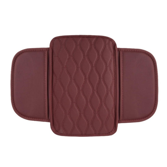 Car Armrest Box Leather Storage Heightening Pad(Red)