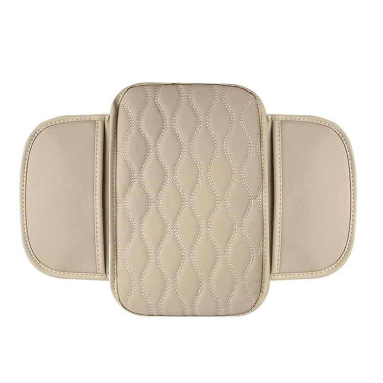 Car Armrest Box Leather Storage Heightening Pad(Beige) by buy2fix