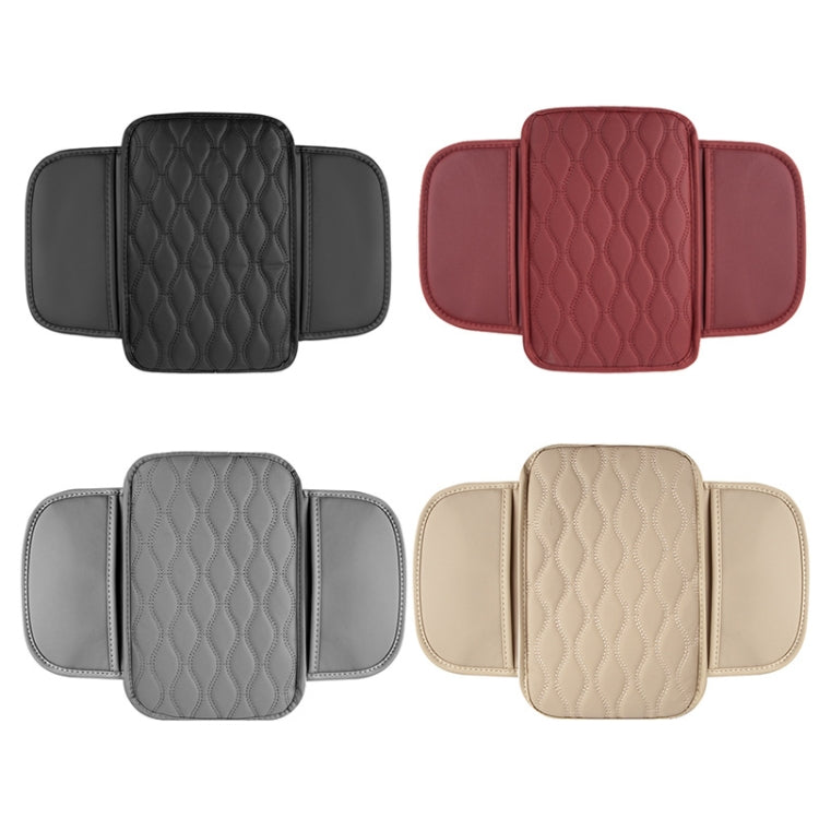 Car Armrest Box Leather Storage Heightening Pad(Beige) by buy2fix