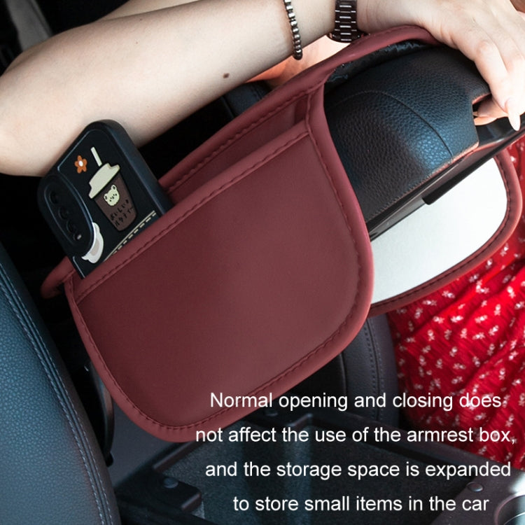Car Armrest Box Leather Storage Heightening Pad(Red) by buy2fix