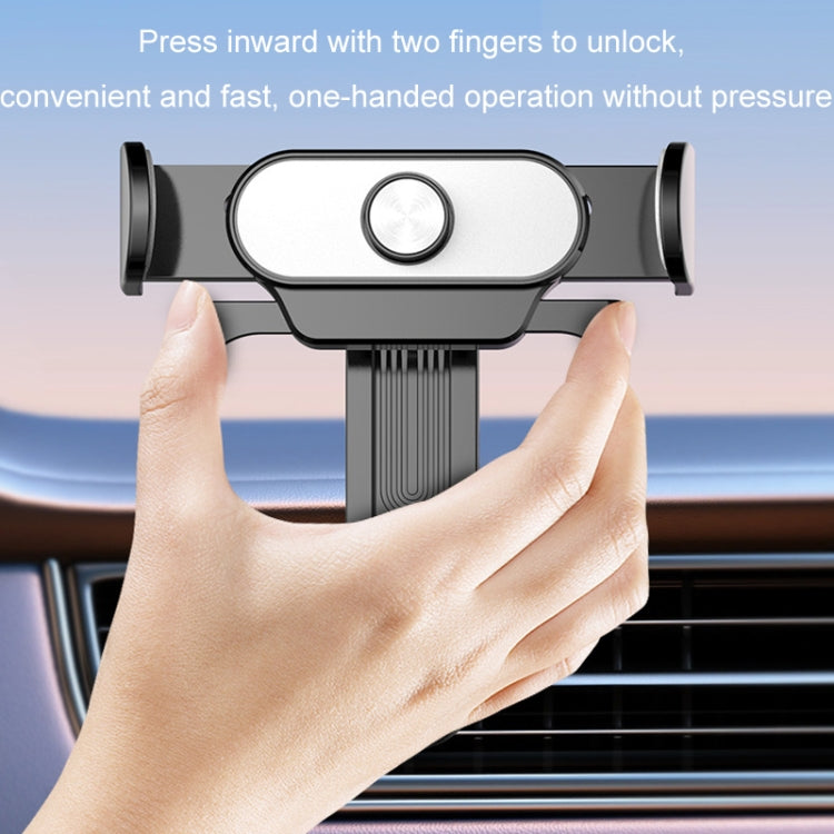 Car Air Outlet Mobile Phone Holder Automatic Lock Snap-on Navigation Holder(Blue) by buy2fix