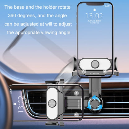 Car Air Outlet Mobile Phone Holder Automatic Lock Snap-on Navigation Holder(Red) by buy2fix