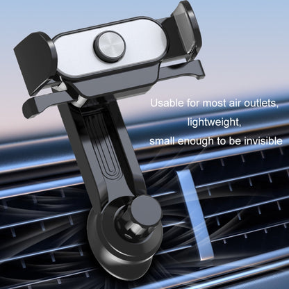 Car Air Outlet Mobile Phone Holder Automatic Lock Snap-on Navigation Holder(Silver) by buy2fix