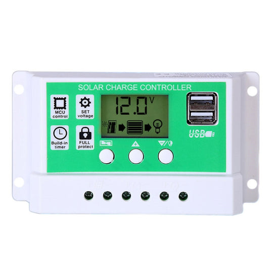 30A 12V PWM Solar Cell Panel Charger Controller Lithium-ion Lead-acid Battery Solar Controller