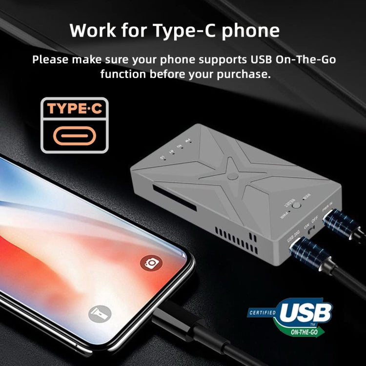 Dual M.2 NVME SSD RAID Array Mobile Hard Drive Enclosure Type-C USB3.2 GEN2x2 20G 586R(Dark Gray) by buy2fix