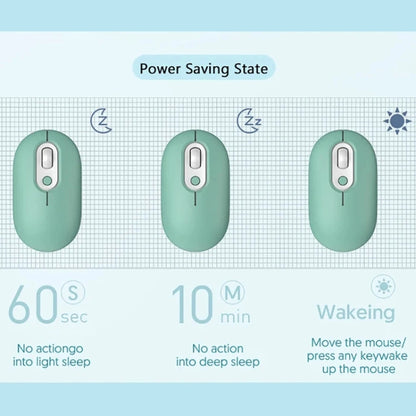 Rechargeable Illuminated Silent Wireless Mouse, Style: 2.4G+Bluetooth Green by buy2fix