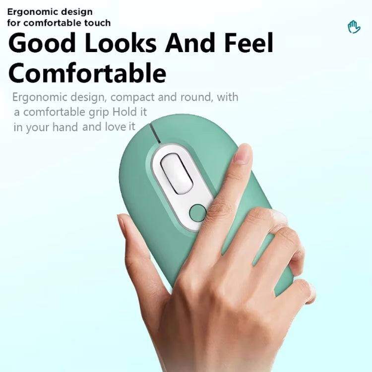 Rechargeable Illuminated Silent Wireless Mouse, Style: 2.4G+Bluetooth Green by buy2fix