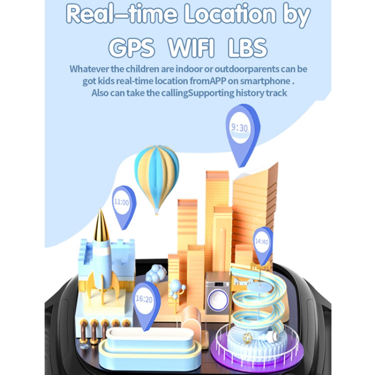 4G Kids Smart Phone Positioning Watch IP67 Waterproof / Video / Voice Calling(Black) by buy2fix