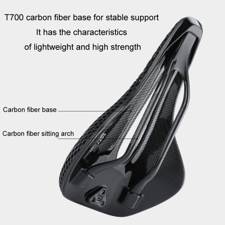 WEST BIKING Road Bicycle Carbon Fiber Ultralight Breathable Seat(Black) - Bicycle Saddle by WEST BIKING | Online Shopping UK | buy2fix
