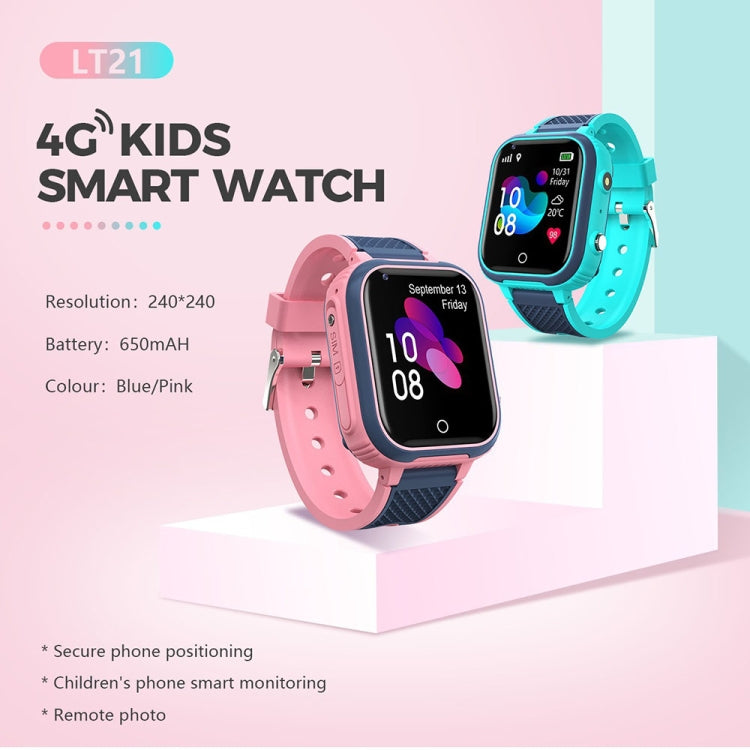 LT21 1.4-Inch 4G Global Full Network IP67 Waterproof WIFI Children Smart Watch(Pink) by buy2fix