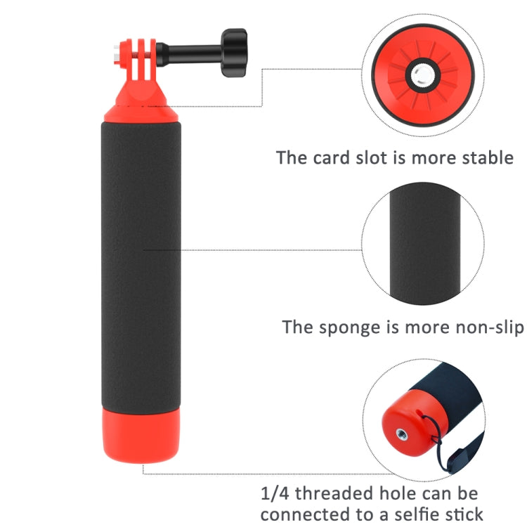 Water Floating Grip with 1/4 Inch Screw and Thread For Action Camera Accessories by buy2fix